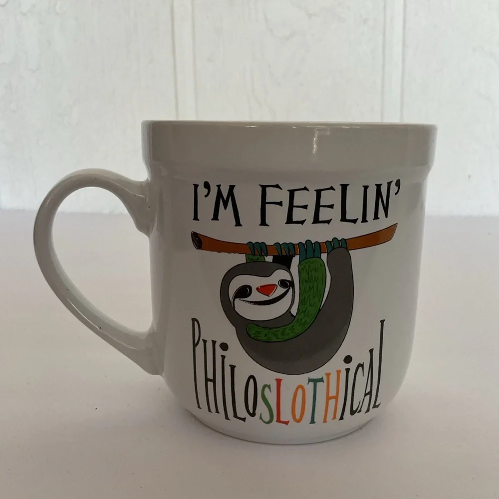 Pier 1 Sloth Stoneware Mug